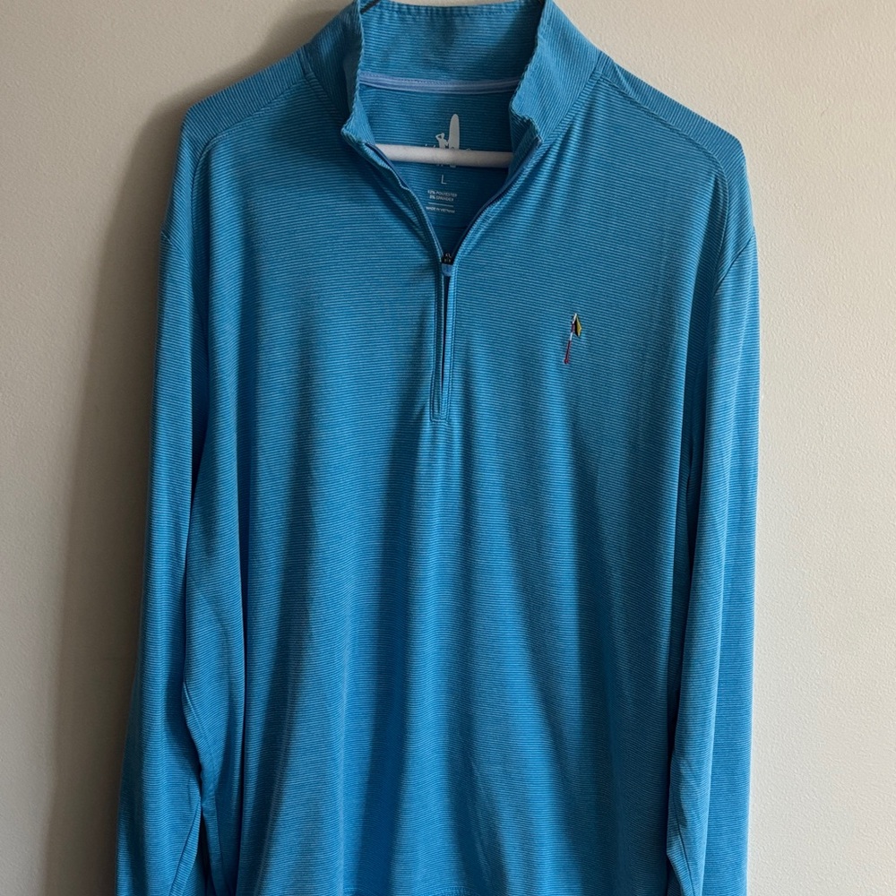 johnnie-O Men's Light Blue Quarter-Zip Sweater